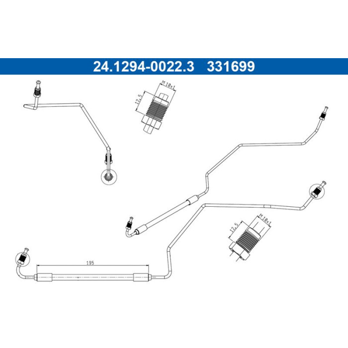 ATE 24.1294-0022.3 Bremsschlauch ATE 24.1294-0022.3 Bremsschlauch