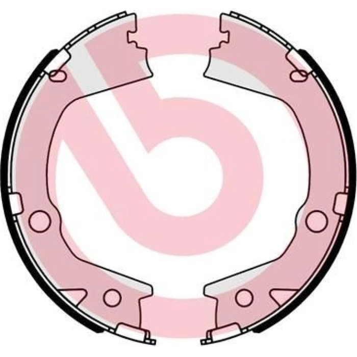 Brembo S 77 001 Bremsbackensatz, Feststellbremse ESSENTIAL LINE Brembo S 77 001 Bremsbackensatz, Feststellbremse ESSENTIAL LINE