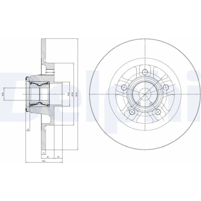 Delphi BG9113RSC Bremsscheibe