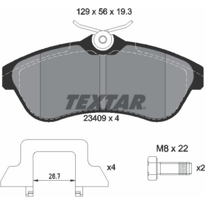 Textar 2340902 Bremsbelagsatz, Scheibenbremse Q+ Textar 2340902 Bremsbelagsatz, Scheibenbremse Q+