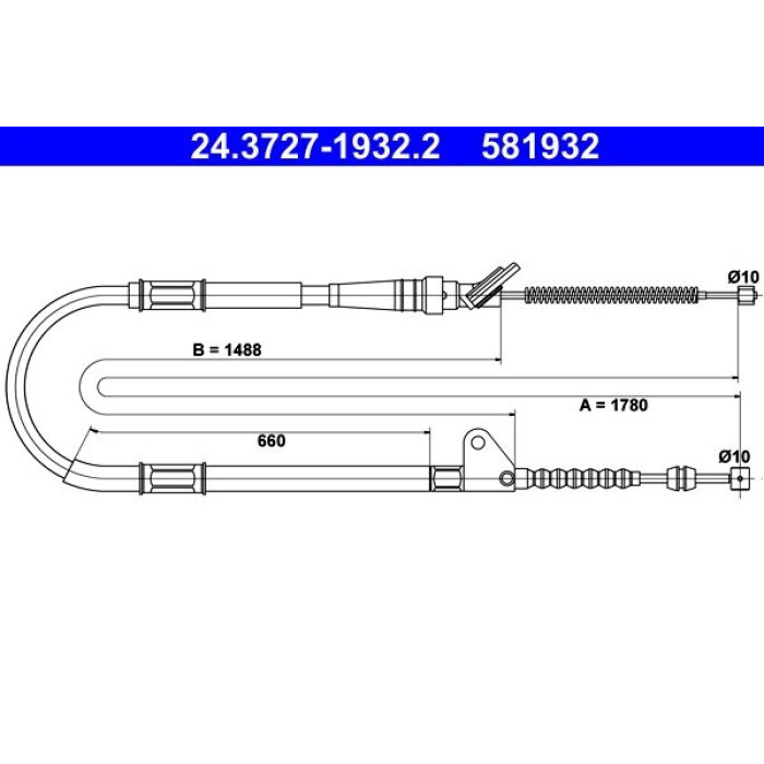 ATE 24.3727-1932.2 Seilzug, Feststellbremse