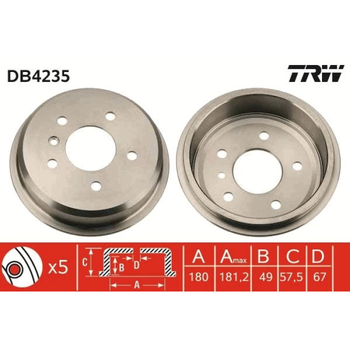 TRW DB4235 Bremstrommel TRW DB4235 Bremstrommel