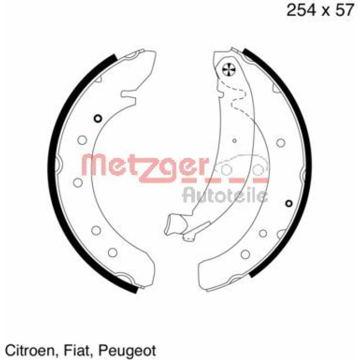 Metzger MG 620 Bremsbackensatz Metzger MG 620 Bremsbackensatz