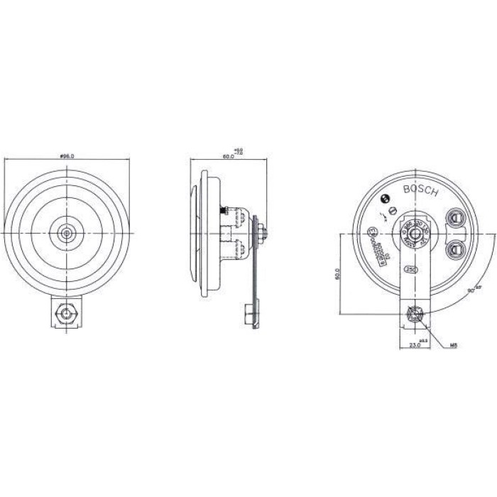 BOSCH 0 986 320 130 Horn