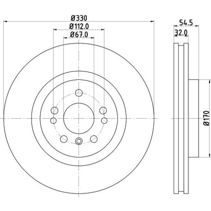 Hella 8DD 355 126-301 Bremsscheibe Pro High Carbon