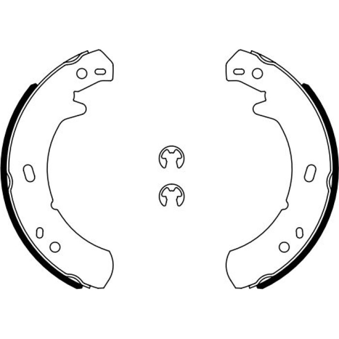 BOSCH 0 986 487 914 Bremsbackensatz, Feststellbremse
