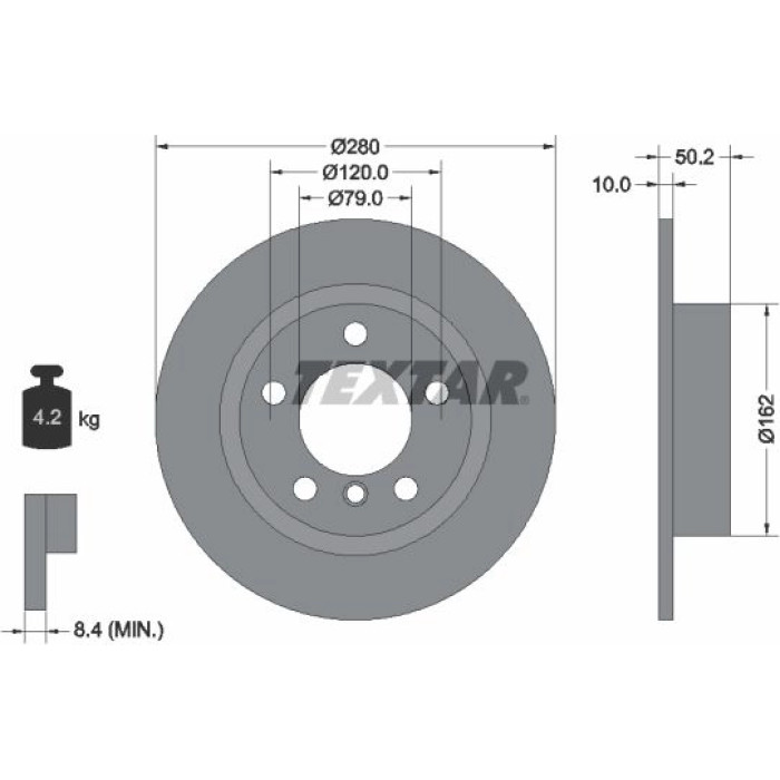Textar 92238703 Bremsscheibe PRO Textar 92238703 Bremsscheibe PRO