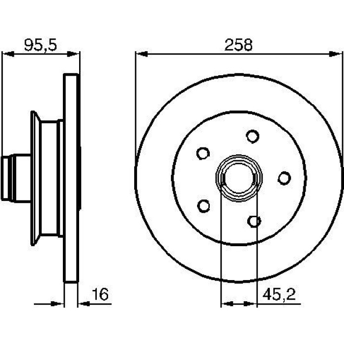 BOSCH 0 986 478 224 Bremsscheibe