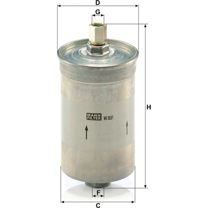 Mann-Filter WK 853/1 Kraftstofffilter Mann-Filter WK 853/1 Kraftstofffilter