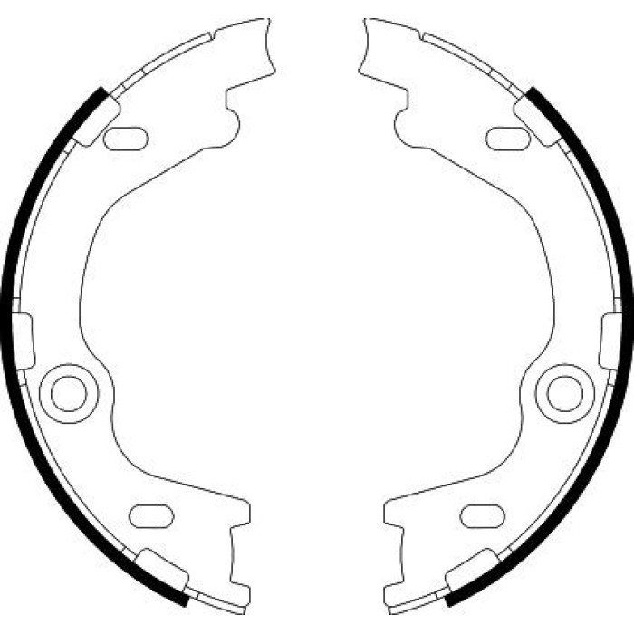 Hella 8DA 355 050-811 Bremsbackensatz, Feststellbremse Hella 8DA 355 050-811 Bremsbackensatz, Feststellbremse