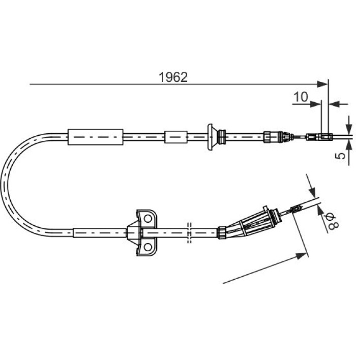BOSCH 1 987 477 941 Seilzug, Feststellbremse BOSCH 1 987 477 941 Seilzug, Feststellbremse
