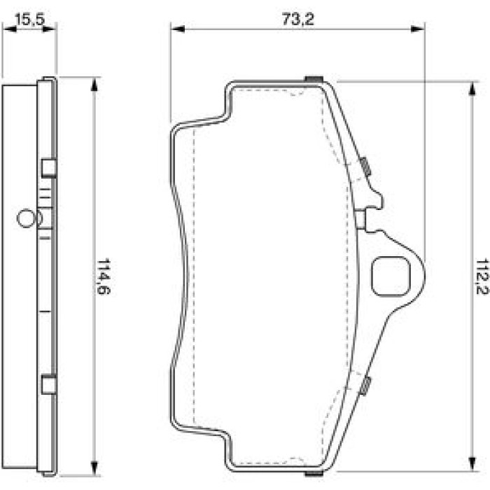 BOSCH 0 986 424 569 Bremsbelagsatz, Scheibenbremse BOSCH 0 986 424 569 Bremsbelagsatz, Scheibenbremse