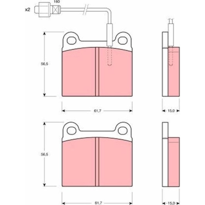 TRW GDB240 Bremsbelagsatz, Scheibenbremse TRW GDB240 Bremsbelagsatz, Scheibenbremse