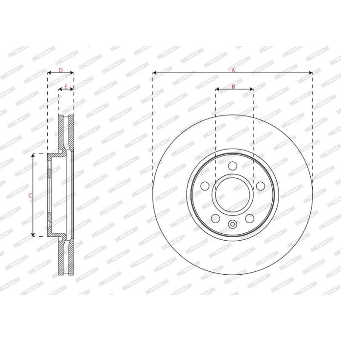 Ferodo DDF2888C Bremsscheibe PREMIER Ferodo DDF2888C Bremsscheibe PREMIER