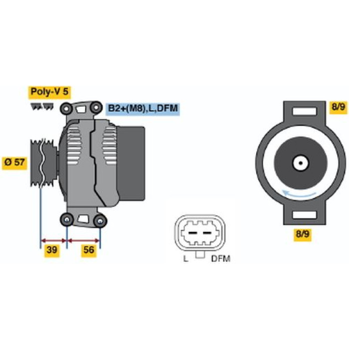 BOSCH 0 124 425 053 Generator