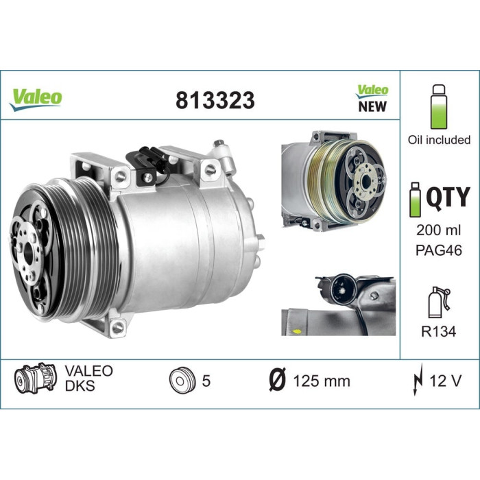 Valeo 813323 Kompressor, Klimaanlage ORIGINS - NEW O.E. TECHNOLOGIE
