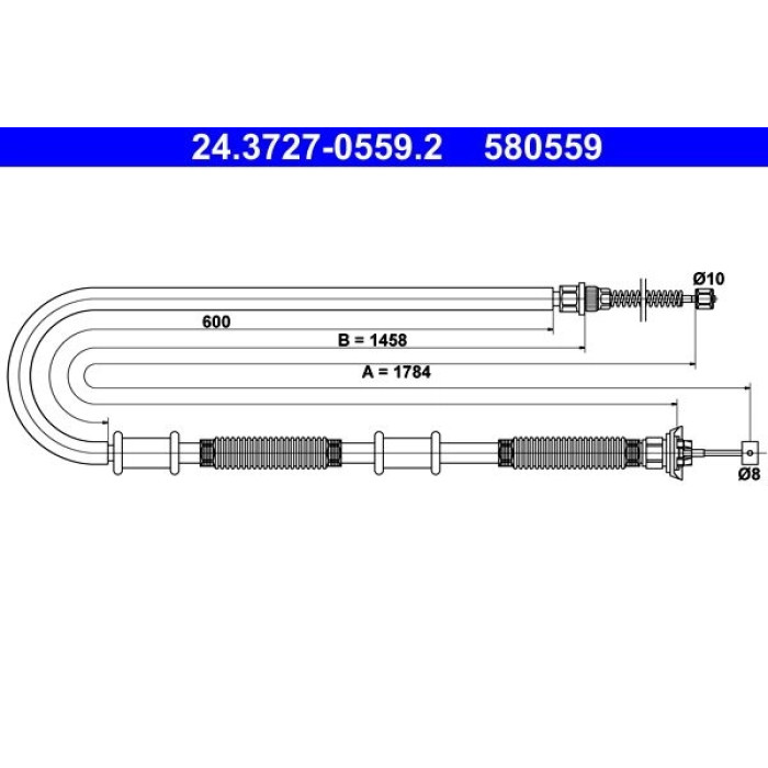 ATE 24.3727-0559.2 Seilzug, Feststellbremse ATE 24.3727-0559.2 Seilzug, Feststellbremse