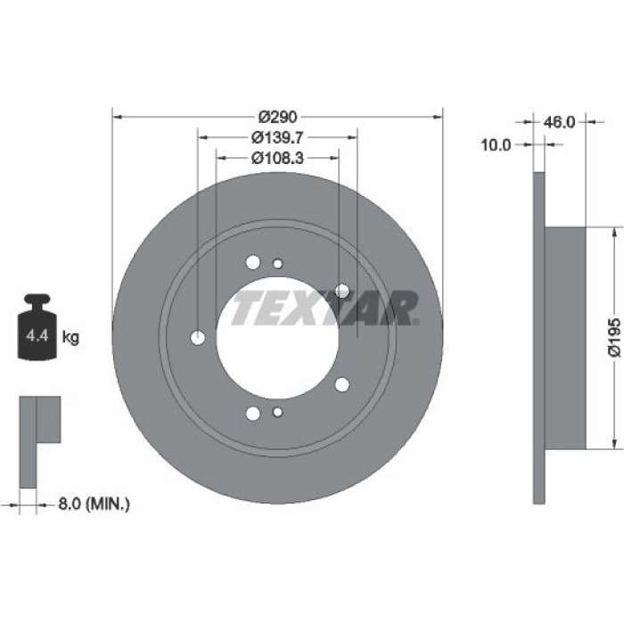 Textar 92237300 Bremsscheibe Textar 92237300 Bremsscheibe