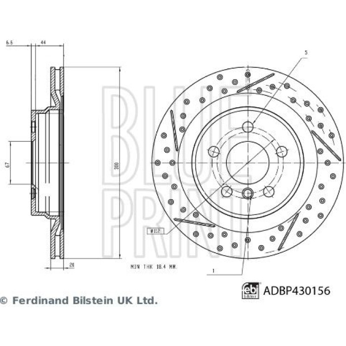 Blue Print ADBP430156 Bremsscheibe Blue Print ADBP430156 Bremsscheibe