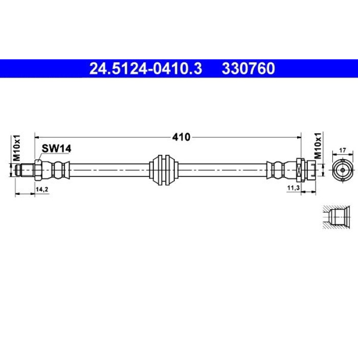 ATE 24.5124-0410.3 Bremsschlauch ATE 24.5124-0410.3 Bremsschlauch