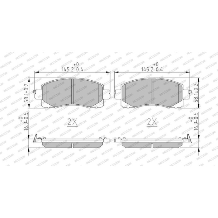 Ferodo FDB5299 Bremsbelagsatz, Scheibenbremse PREMIER ECO FRICTION Ferodo FDB5299 Bremsbelagsatz, Scheibenbremse PREMIER ECO FRICTION