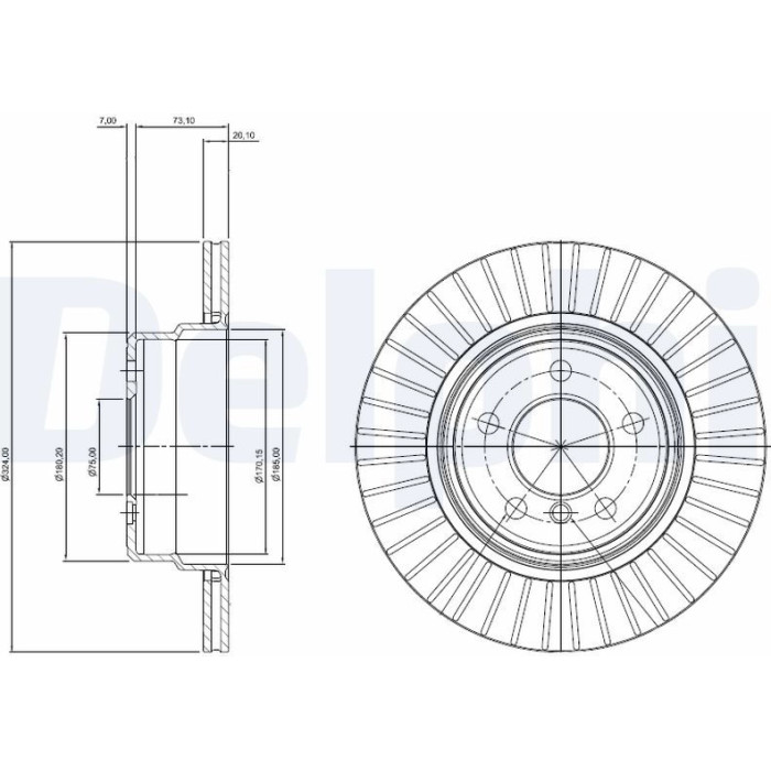 Delphi BG3999 Bremsscheibe