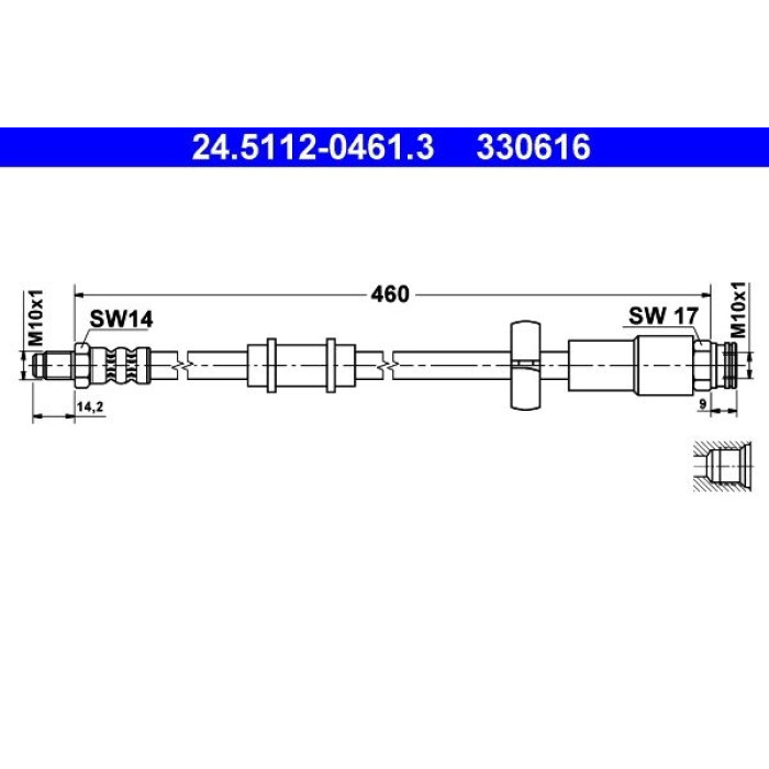 ATE 24.5112-0461.3 Bremsschlauch ATE 24.5112-0461.3 Bremsschlauch