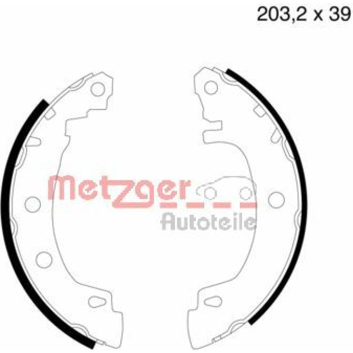 Metzger MG 632 Bremsbackensatz Metzger MG 632 Bremsbackensatz