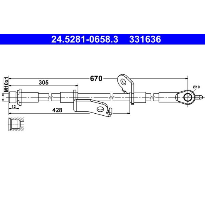 ATE 24.5281-0658.3 Bremsschlauch