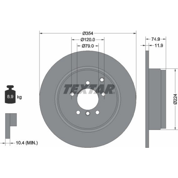 Textar 92174100 Bremsscheibe Textar 92174100 Bremsscheibe