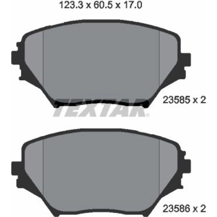 Textar 2358501 Bremsbelagsatz, Scheibenbremse Textar 2358501 Bremsbelagsatz, Scheibenbremse