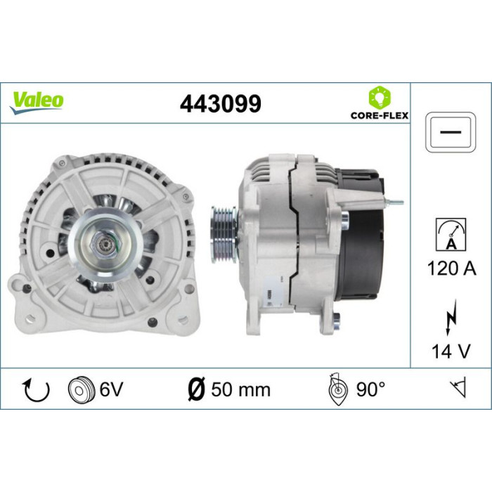 Valeo 443099 Generator CORE-FLEX