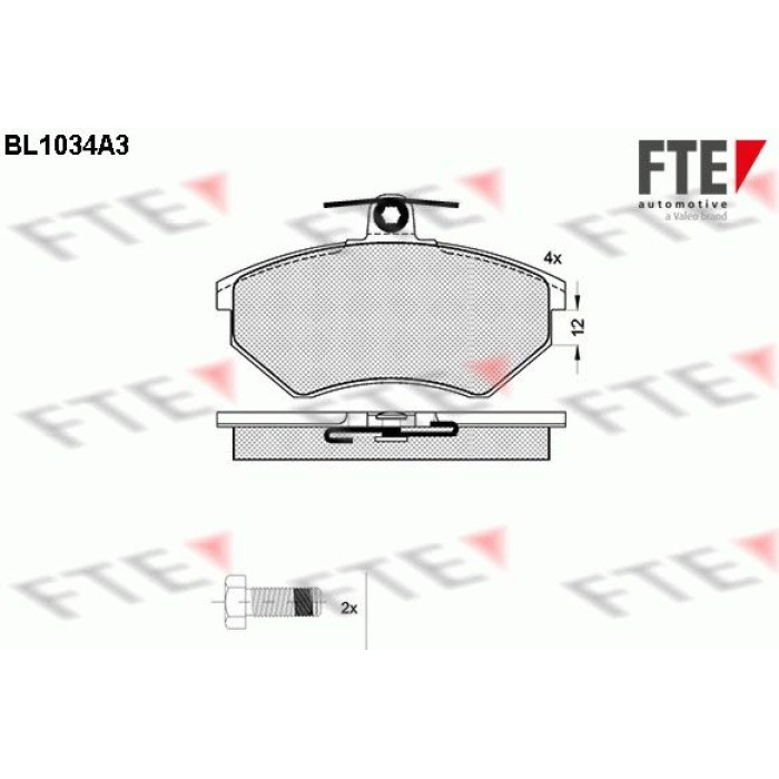 FTE 9010013 Bremsbelagsatz, Scheibenbremse