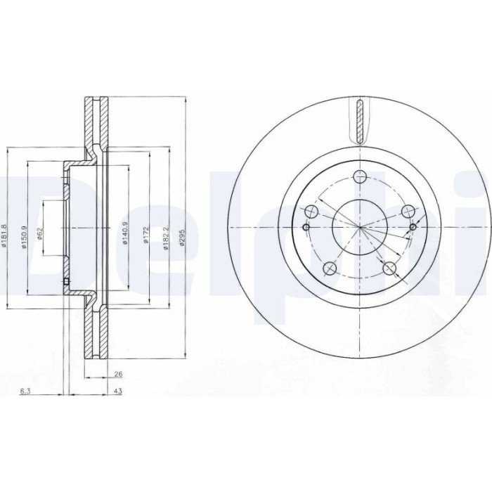 Delphi BG4113 Bremsscheibe