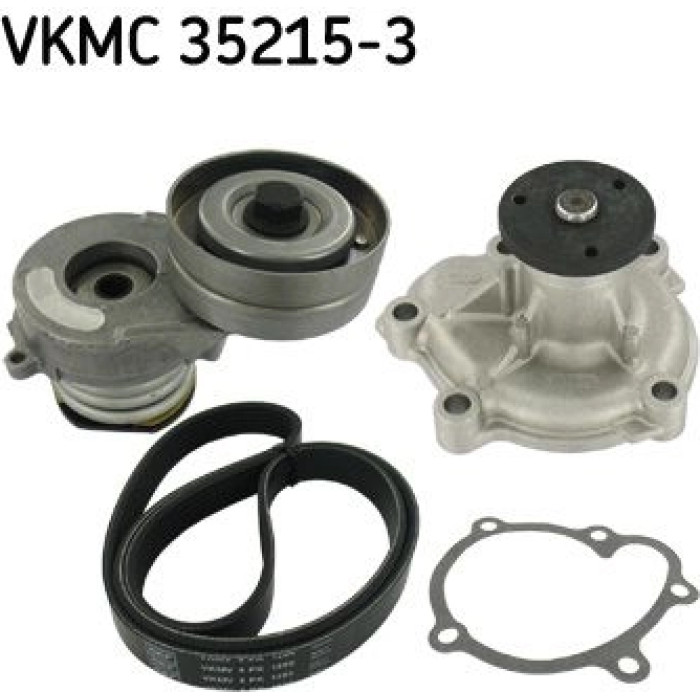 SKF VKMC 35215-3 Wasserpumpe + Keilrippenriemensatz
