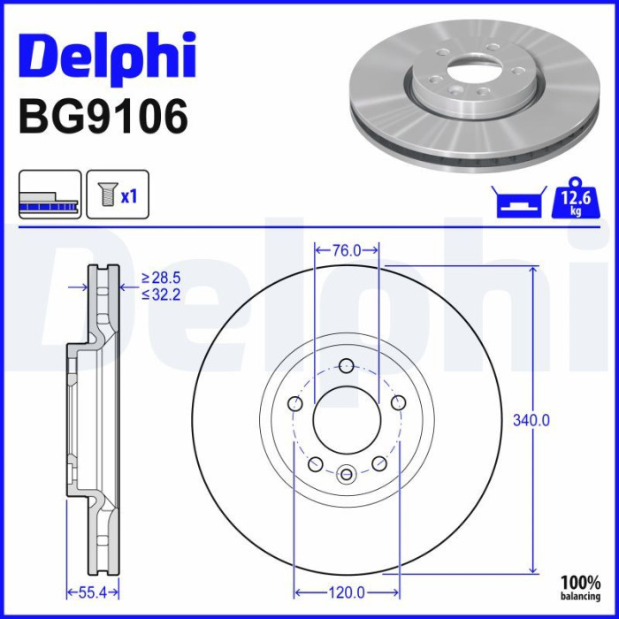 Bremsscheibe BG9106 Bremsscheibe BG9106