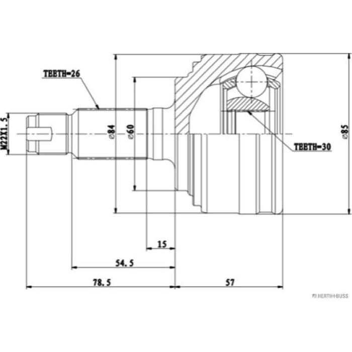 Gelenksatz, Antriebswelle J2824140 Gelenksatz, Antriebswelle J2824140