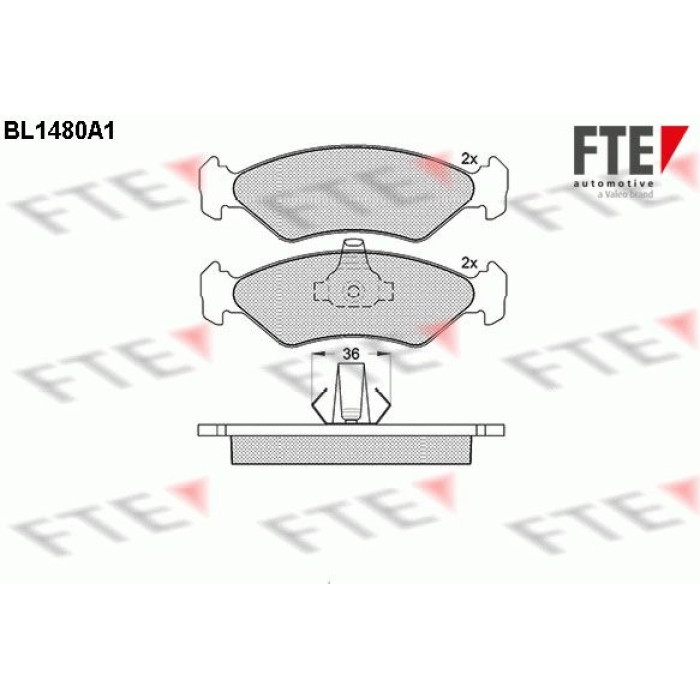 FTE 9010209 Bremsbelagsatz, Scheibenbremse FTE 9010209 Bremsbelagsatz, Scheibenbremse