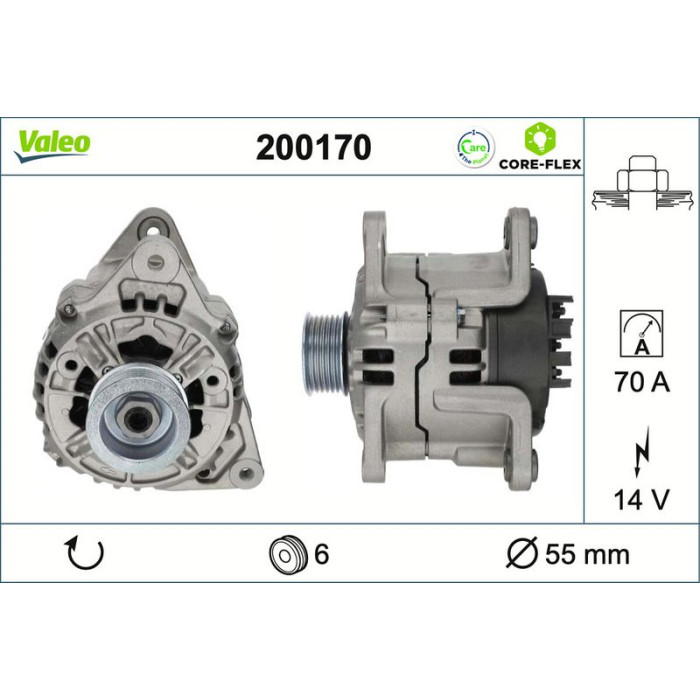 Valeo 200170 Generator CORE-FLEX Valeo 200170 Generator CORE-FLEX