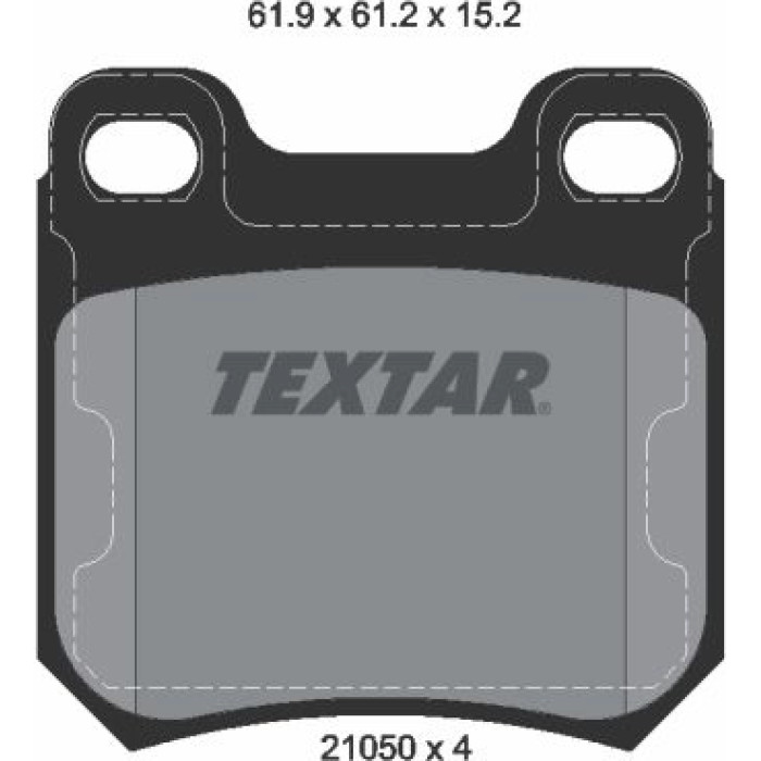 Textar 2105002 Bremsbelagsatz, Scheibenbremse Q+