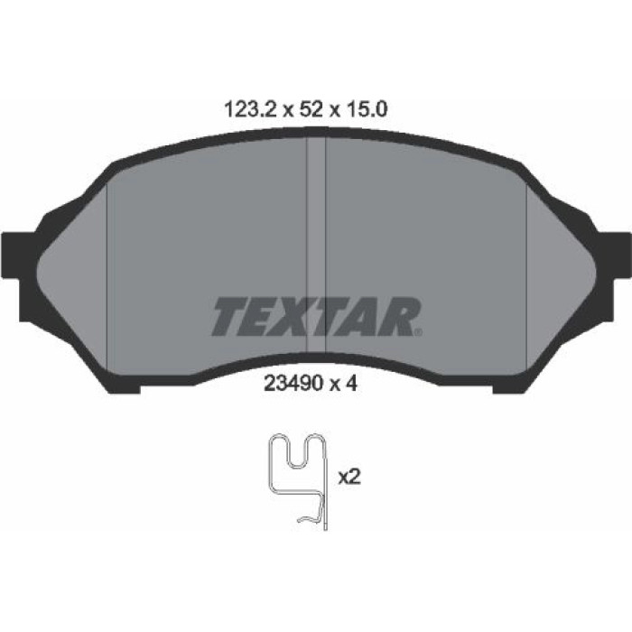 Textar 2349002 Bremsbelagsatz, Scheibenbremse Textar 2349002 Bremsbelagsatz, Scheibenbremse