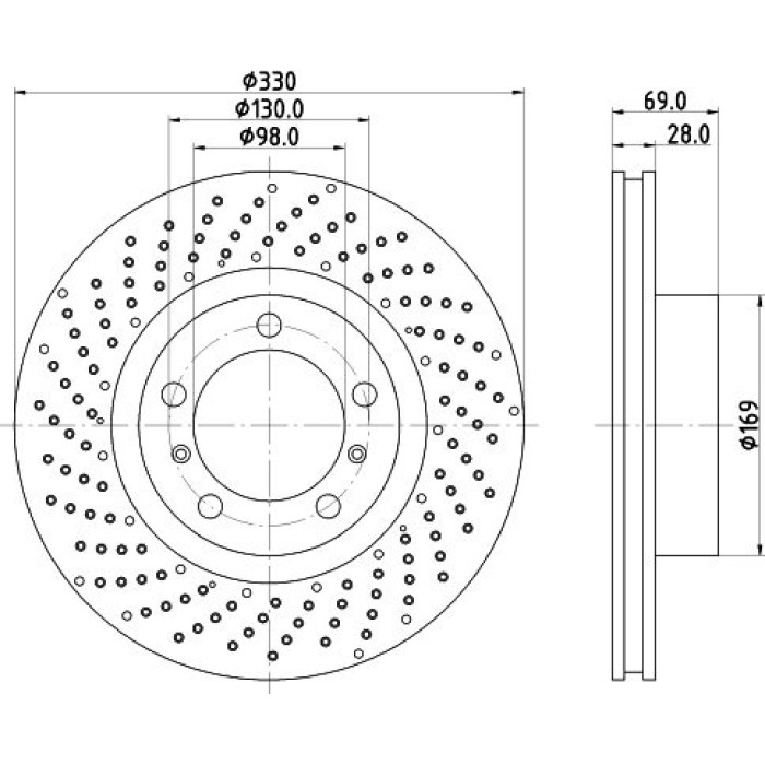 Hella 8DD 355 125-021 Bremsscheibe Pro High Carbon Hella 8DD 355 125-021 Bremsscheibe Pro High Carbon