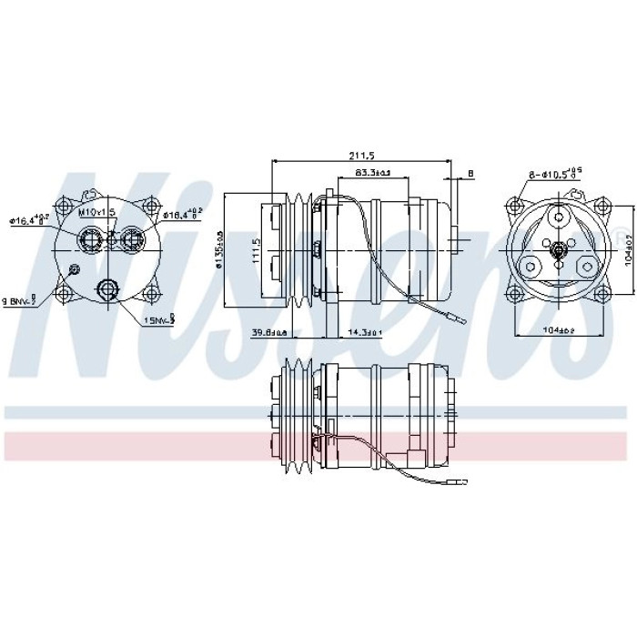 Nissens 899914 Kompressor, Klimaanlage FIRST FIT Nissens 899914 Kompressor, Klimaanlage FIRST FIT