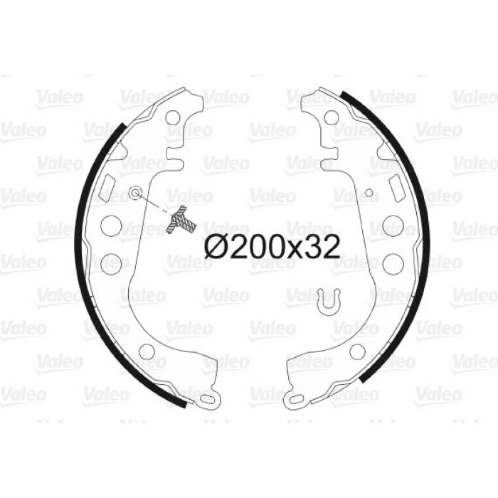 Valeo 562746 Bremsbackensatz