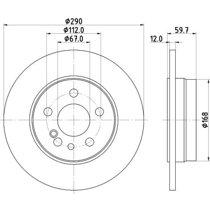 Hella 8DD 355 102-721 Bremsscheibe