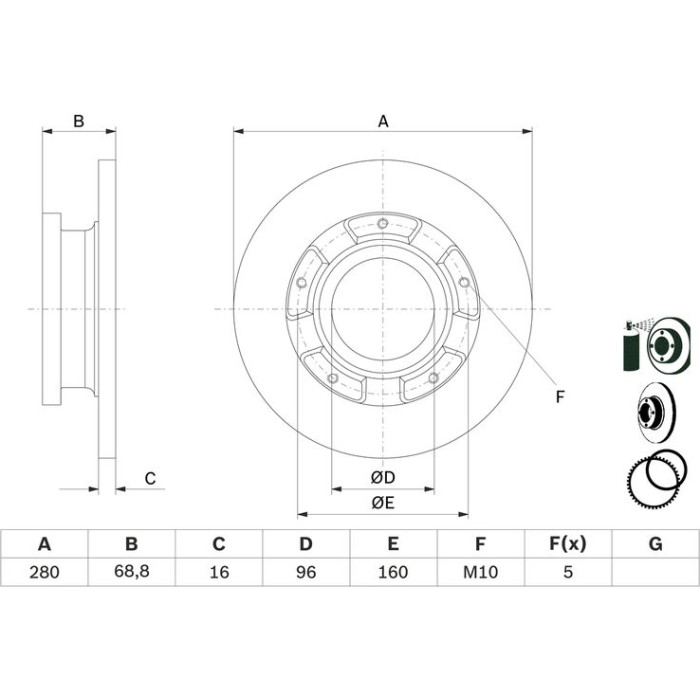 BOSCH 0 986 479 401 Bremsscheibe BOSCH 0 986 479 401 Bremsscheibe