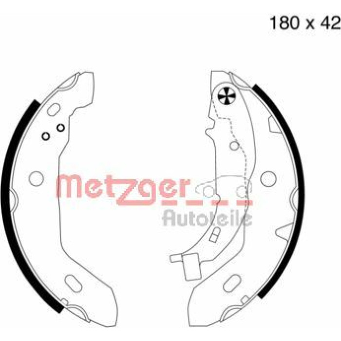 Metzger MG 713 Bremsbackensatz Metzger MG 713 Bremsbackensatz