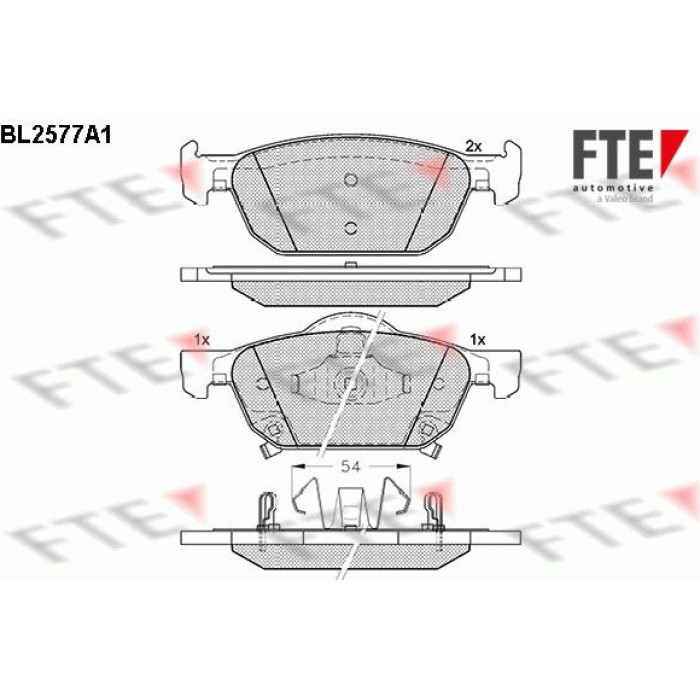FTE 9010828 Bremsbelagsatz, Scheibenbremse FTE 9010828 Bremsbelagsatz, Scheibenbremse