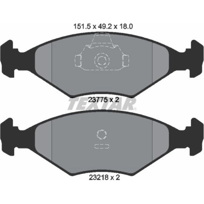 Textar 2377501 Bremsbelagsatz, Scheibenbremse Textar 2377501 Bremsbelagsatz, Scheibenbremse