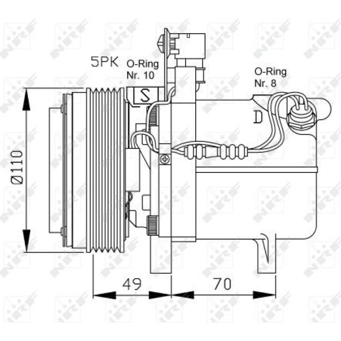 NRF 32490 Kompressor, Klimaanlage mit PAG Kompressoröl EASY FIT NRF 32490 Kompressor, Klimaanlage mit PAG Kompressoröl EASY FIT